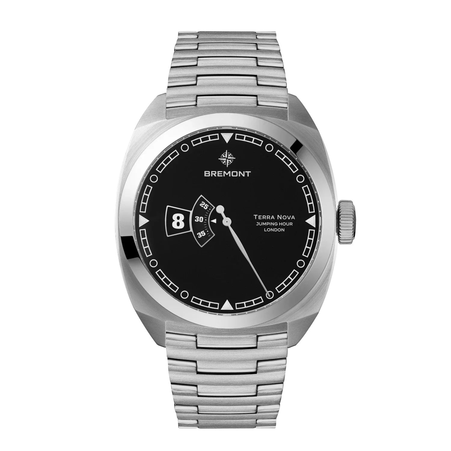 Terra Nova 40.5 Jumping Hour, Steel Bracelet – Bremont Watch Terra Nova 40.5 Jumping Hour, Steel Bracelet – Bremont Watch