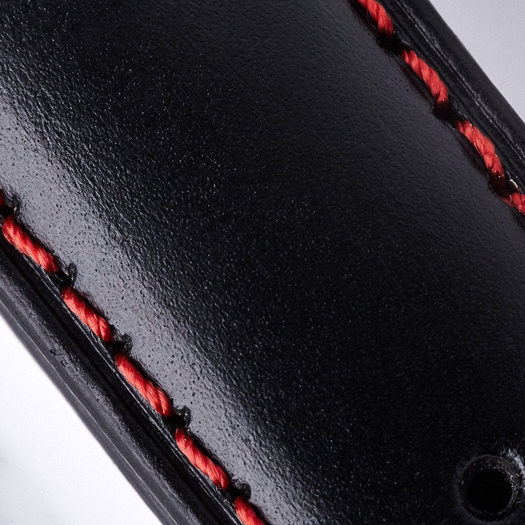 Bremont Chronometers Straps Mens Leather Strap Black red stitching
