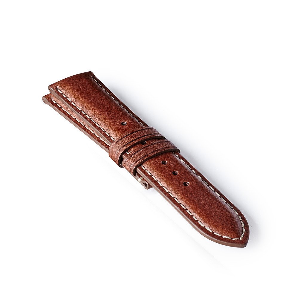 Bremont Chronometers Straps Mens Leather Leather Strap Brown White stitching