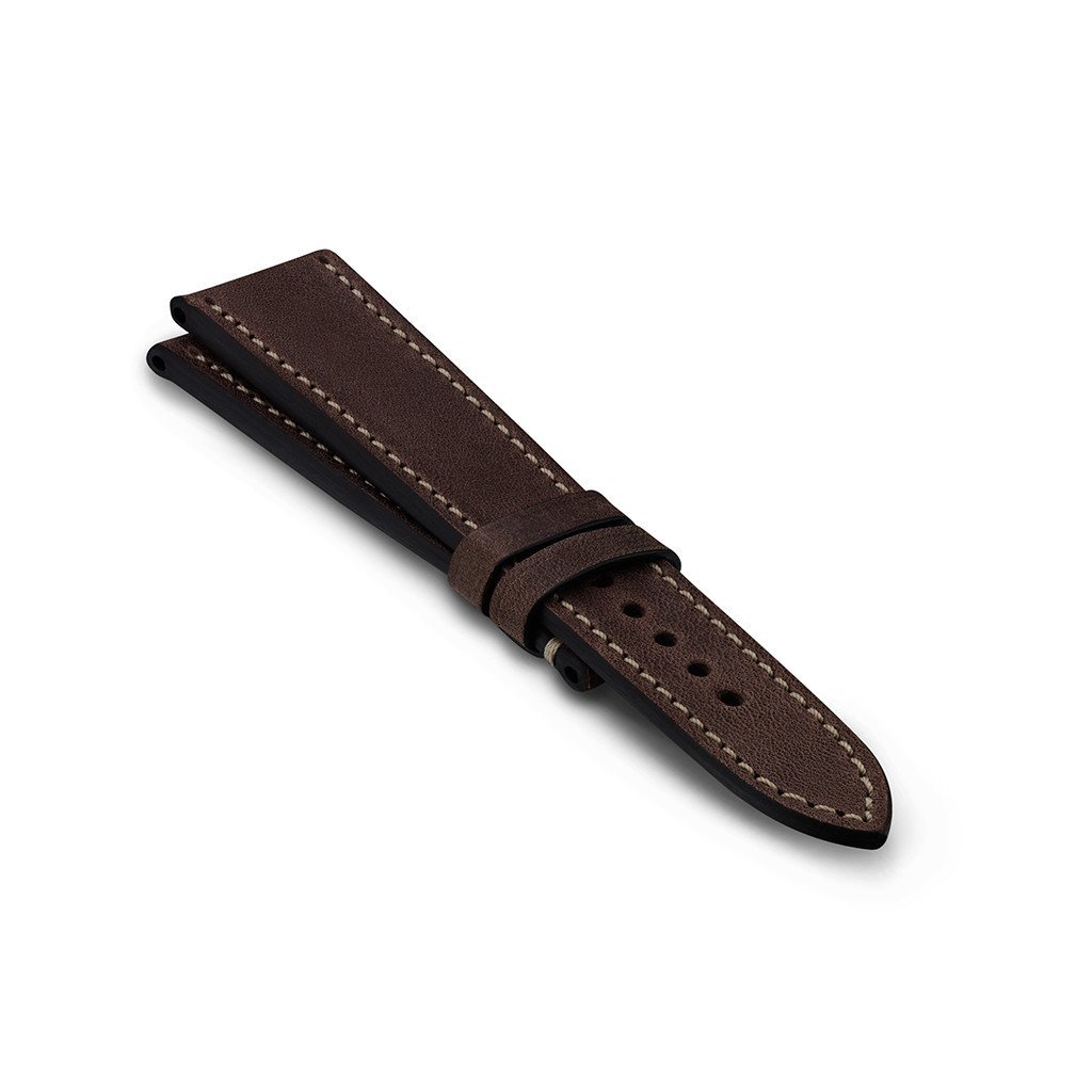 Bremont Chronometers Straps Mens Vintage Leather dark brown Strap Full Stitch