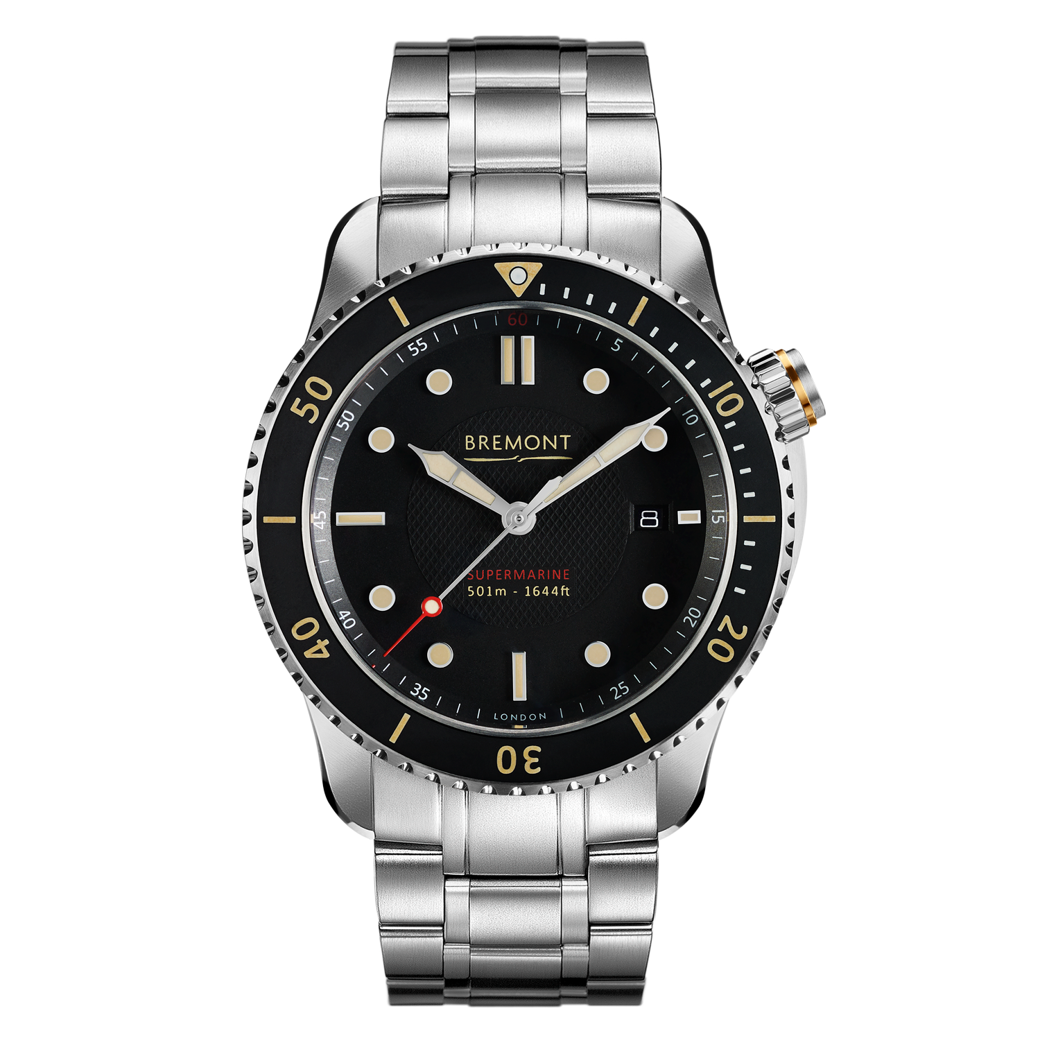 S501 Supermarine Black Bracelet Diving Watch