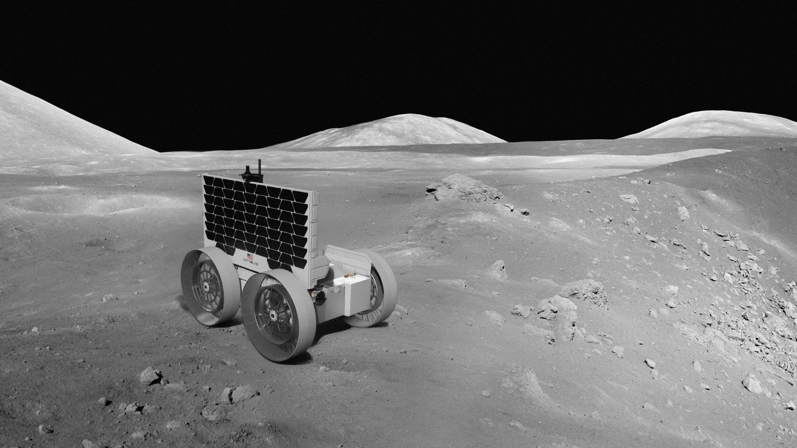 Astrolab Flip Rover on the moon