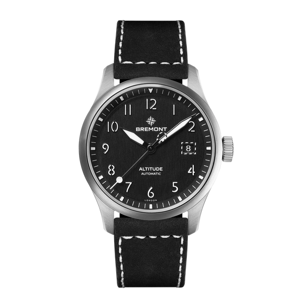Altitude 39 Date, Black Dial, Leather Strap – Bremont Watch