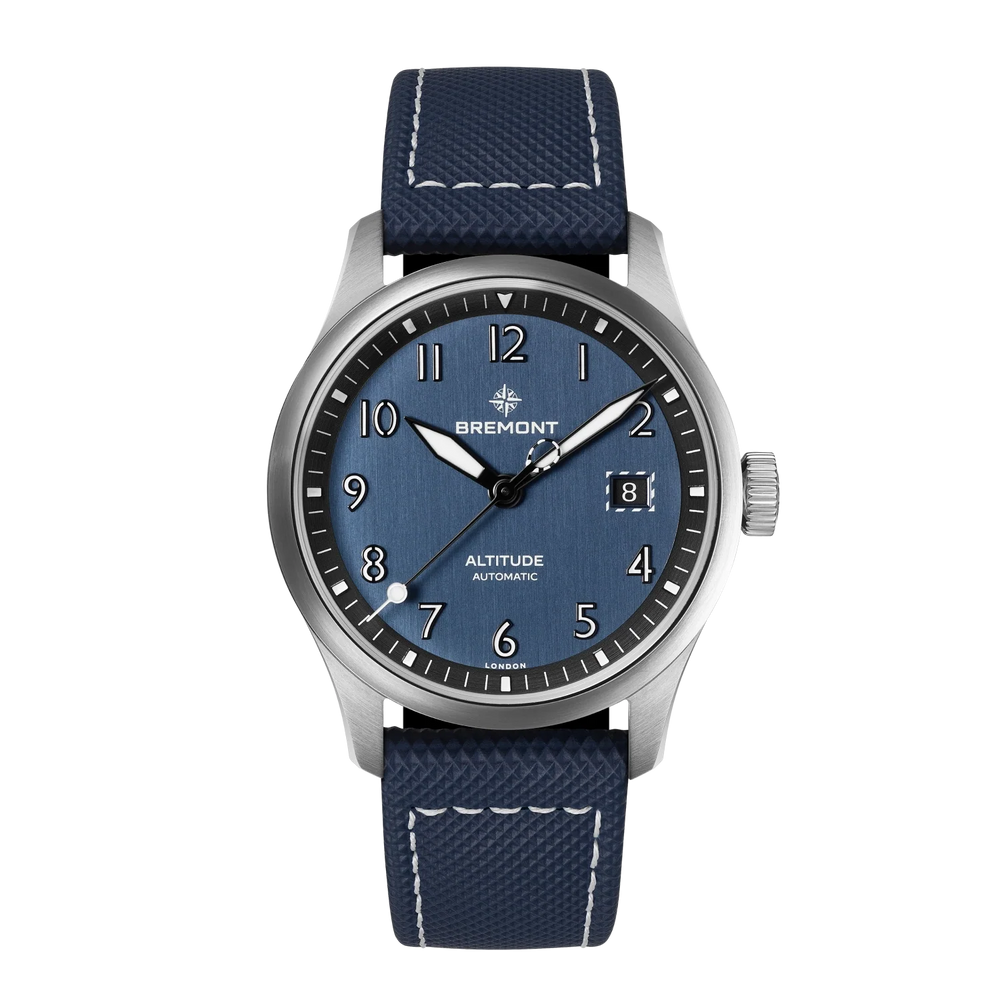 Bremont Watch Company Watches | Mens | Altitude Altitude 39mm Blue Dial Leather Strap