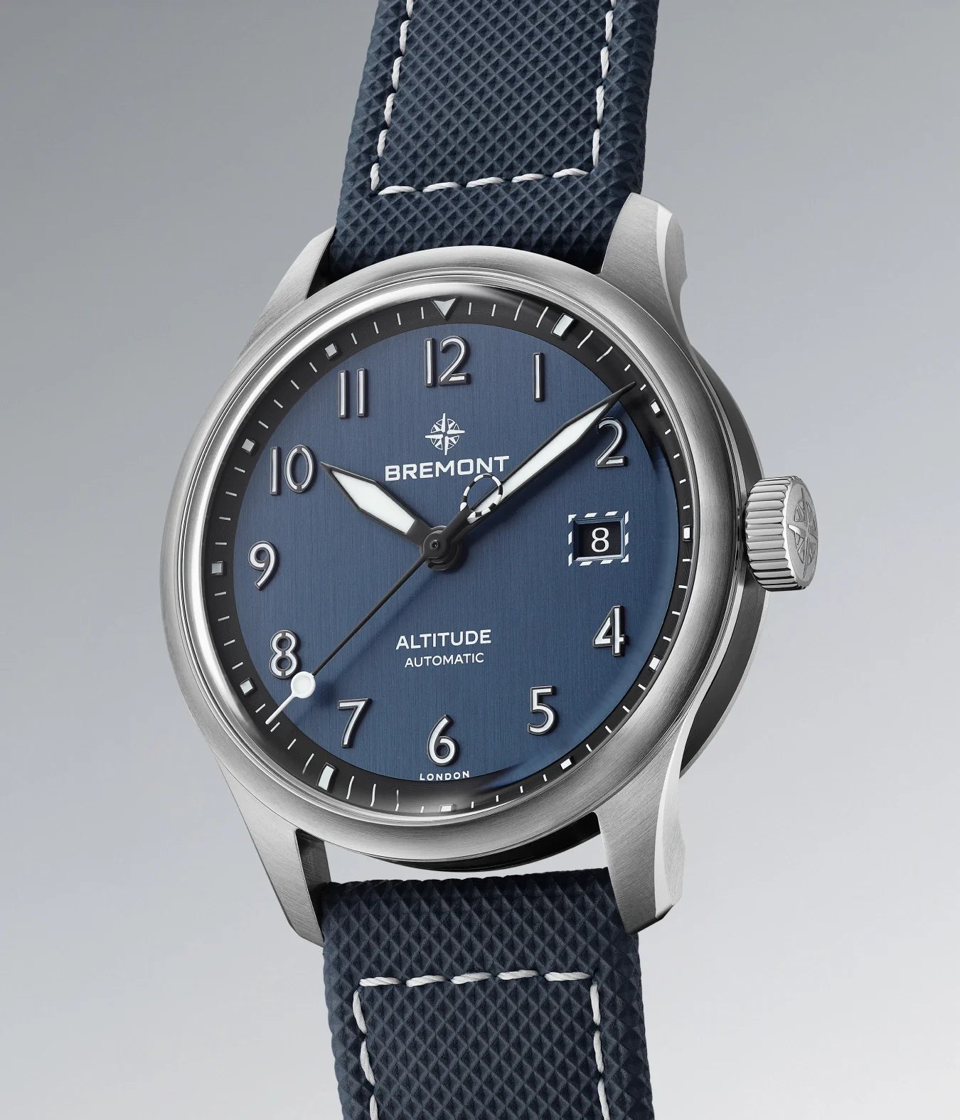Bremont Watch Company Watches | Mens | Altitude Altitude 39mm Blue Dial Leather Strap