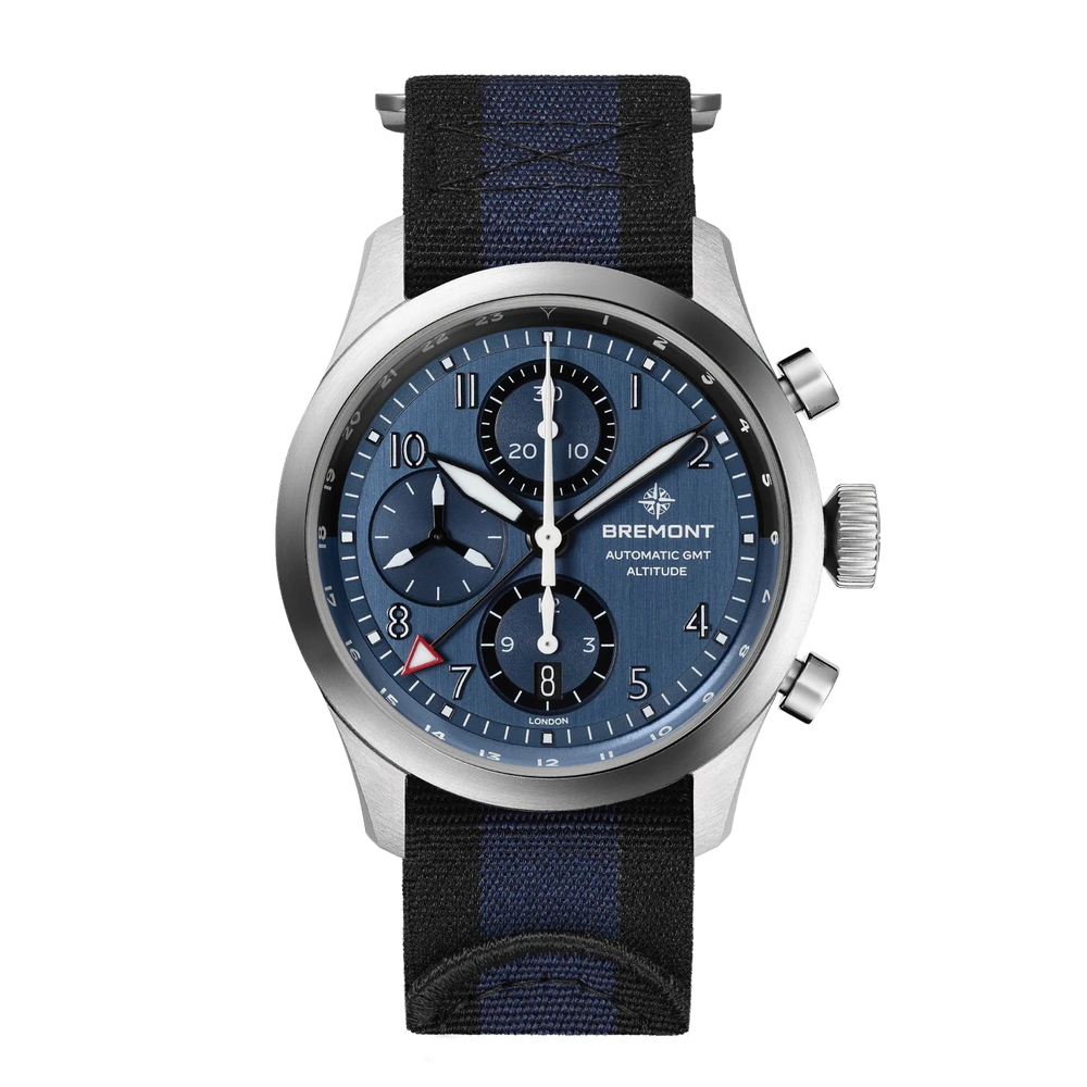 Bremont Watch Company Watches | Mens | Altitude Altitude 42mm Chronograph GMT Blue Dial Nato Strap