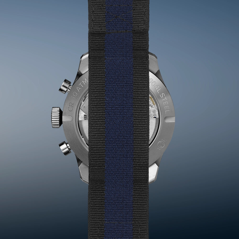 Altitude 42mm Chronograph GMT Blue Dial Nato Strap