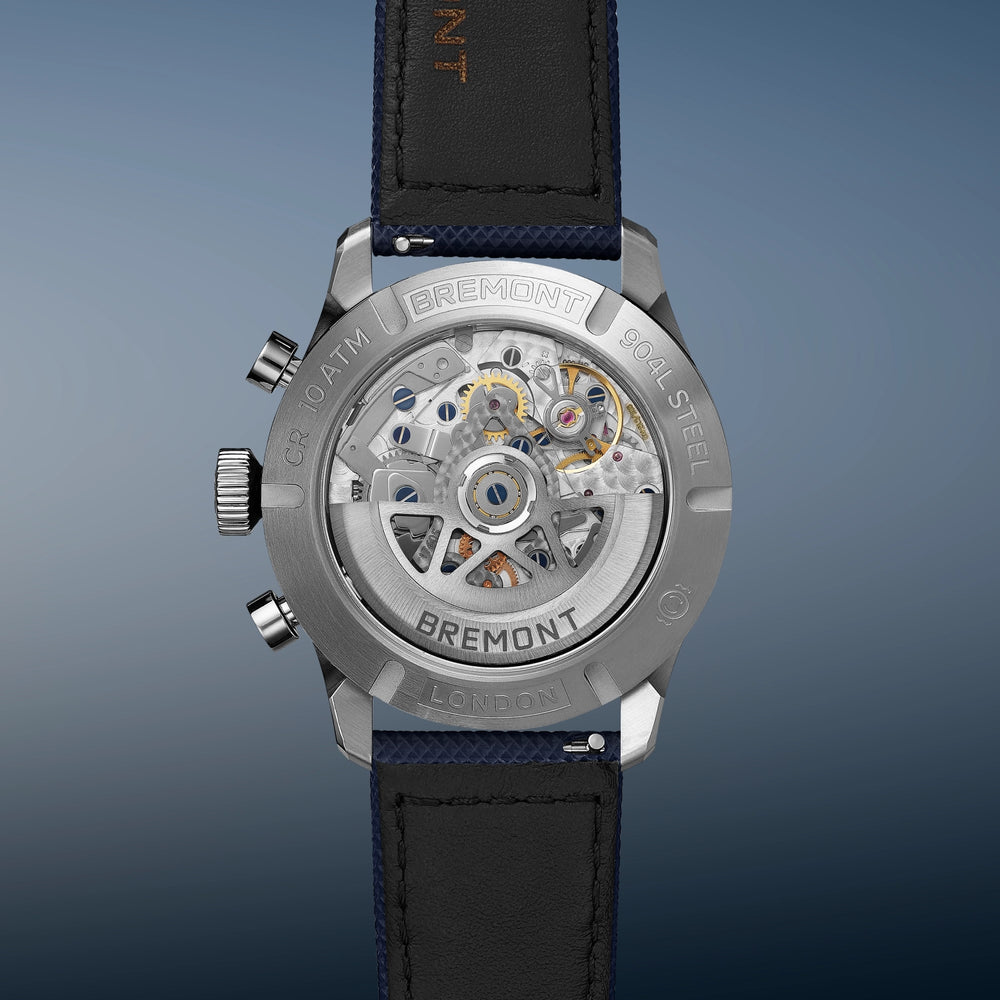Altitude 42mm Chronograph GMT Blue Dial Leather Strap