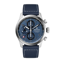 Altitude 42mm Chronograph GMT Blue Dial Leather Strap