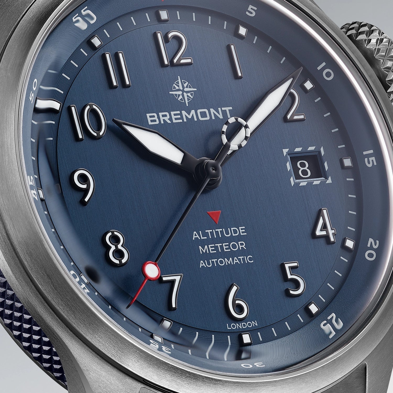 Bremont Watch Company Watches | Mens | Altitude Altitude MB Meteor Blue Dial Blue Barrel Nato Strap