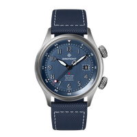 Altitude MB Meteor Blue Dial Blue Barrel Leather Strap