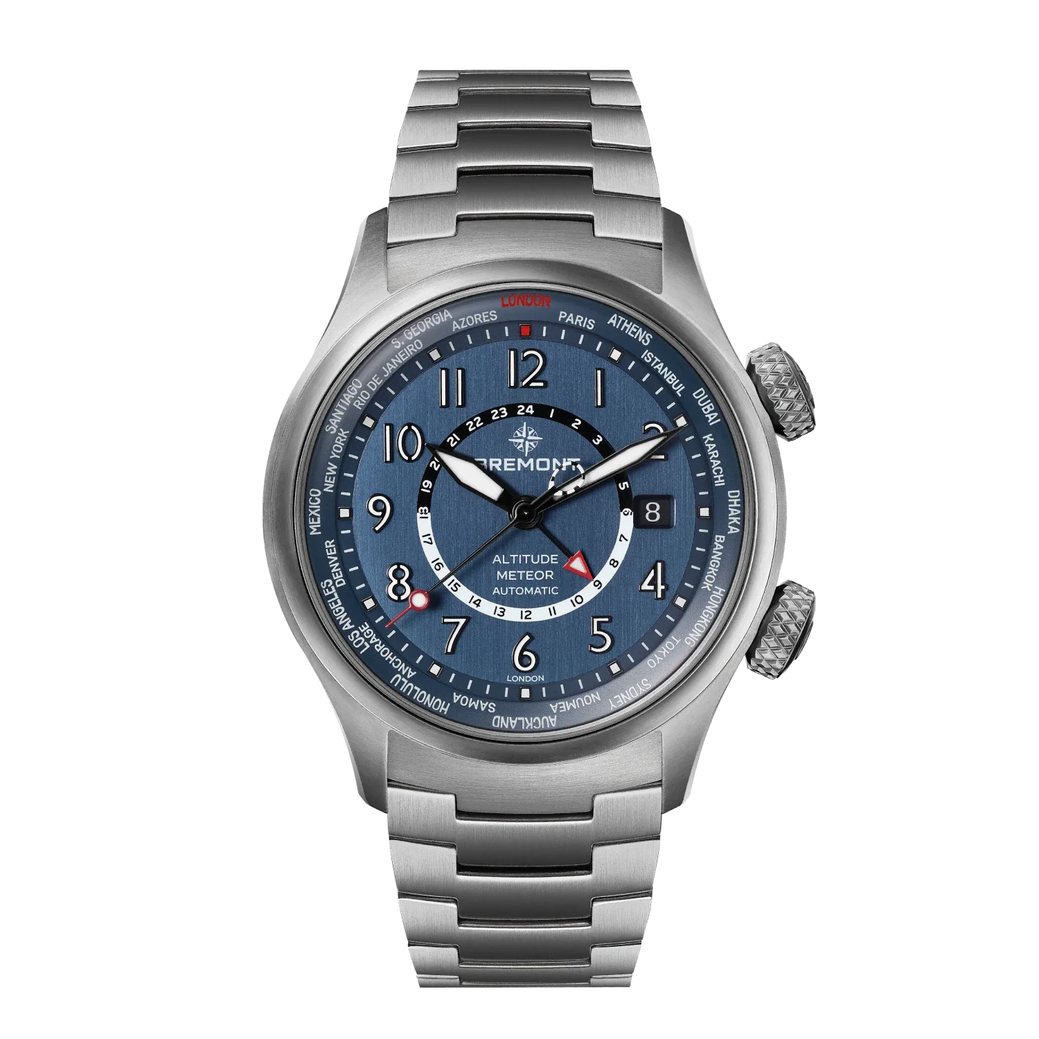 Bremont Watch Company Watches | Mens | Altitude Altitude MB Meteor Time Zones Air Force Blue Dial Bracelet