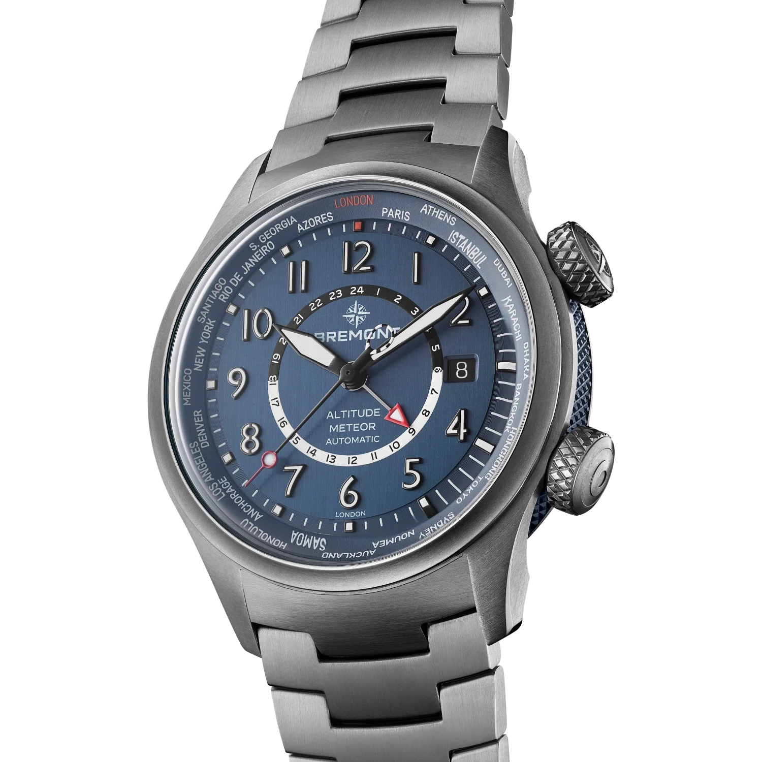 Bremont Watch Company Watches | Mens | Altitude Altitude MB Meteor Time Zones Air Force Blue Dial Bracelet