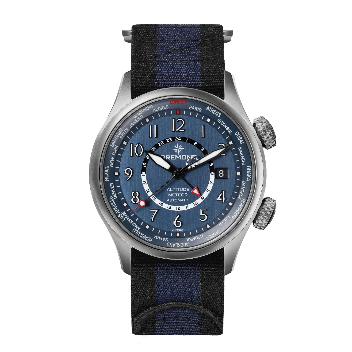 Altitude MB Meteor Time Zones Blue Dial Nato Strap