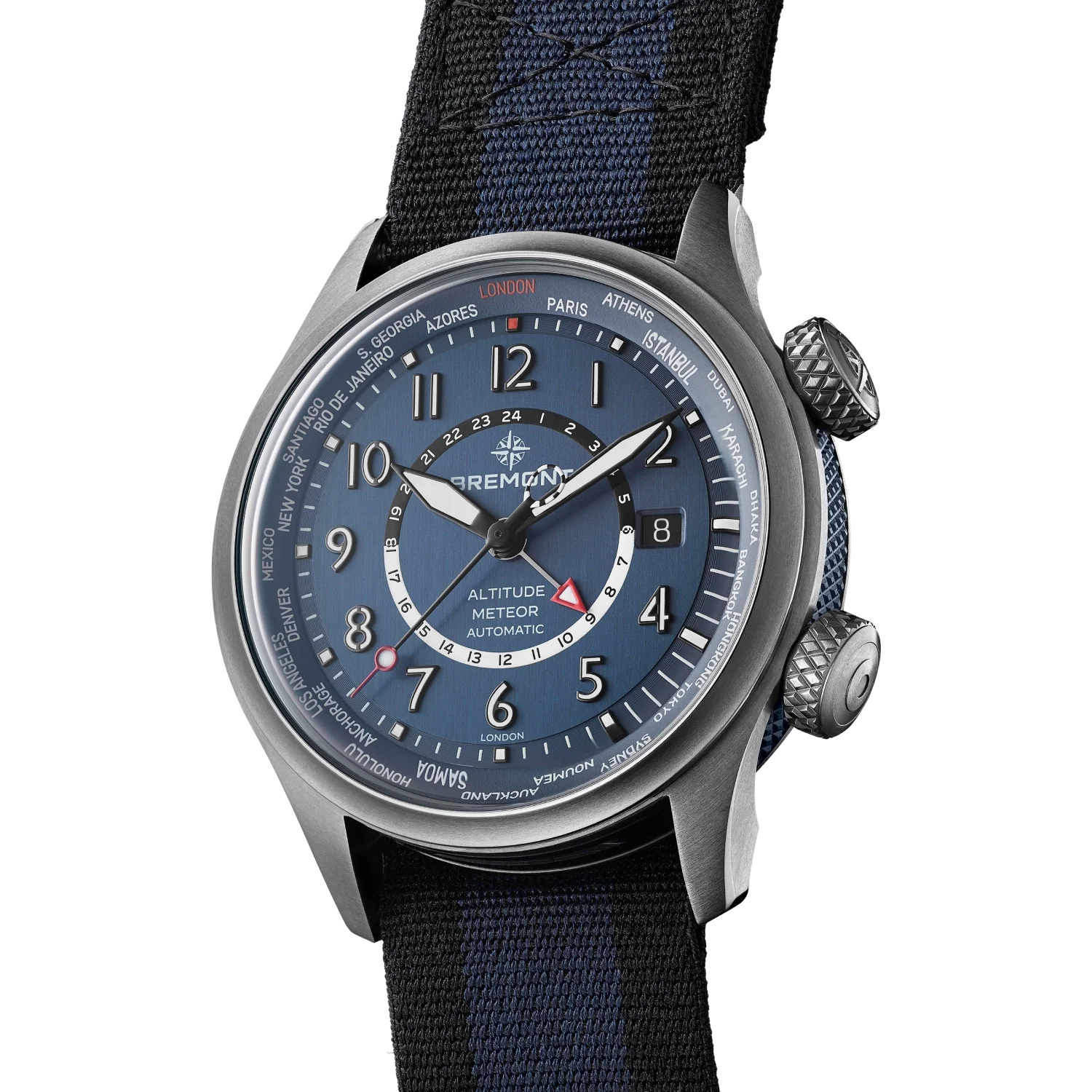 Altitude MB Meteor Time Zones Blue Dial Nato Strap