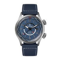 Altitude MB Meteor Time Zones Blue Dial Leather Strap