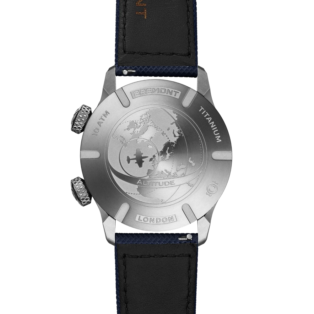 Altitude MB Meteor Time Zones Blue Dial Leather Strap