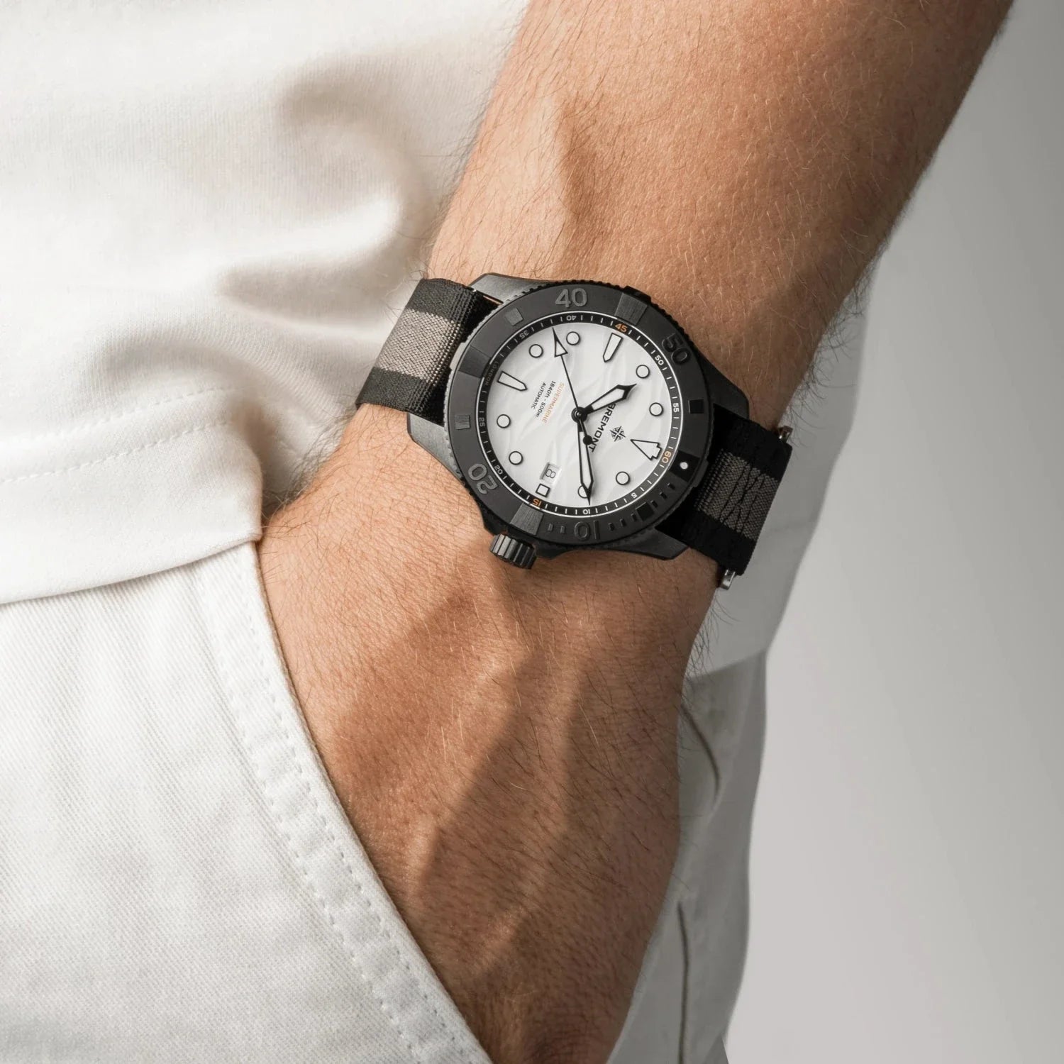 Bremont Watch Company Watches | Mens | Supermarine Supermarine Full Ceramic, Polar White NATO Strap