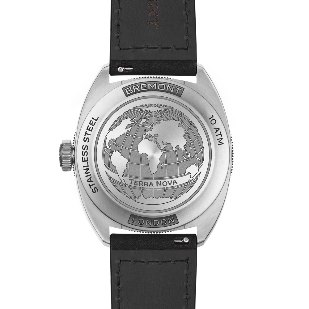 Bremont Watch Company Watches | Mens | Terra Nova Terra Nova 40.5 Turning Bezel Power Reserve [Black Dial, Leather]