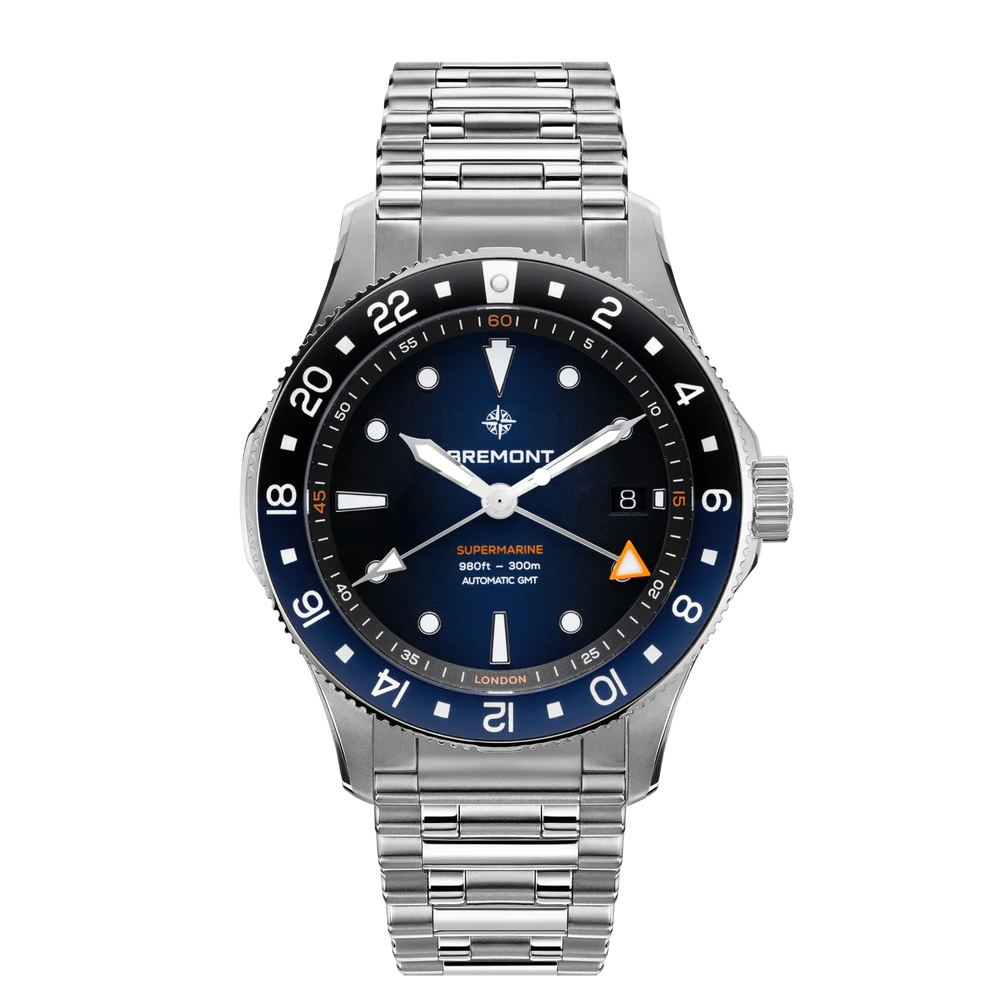 Bremont Watch Company Watches | Mens | Supermarine Supermarine 300M GMT, Glacier Blue, Bracelet