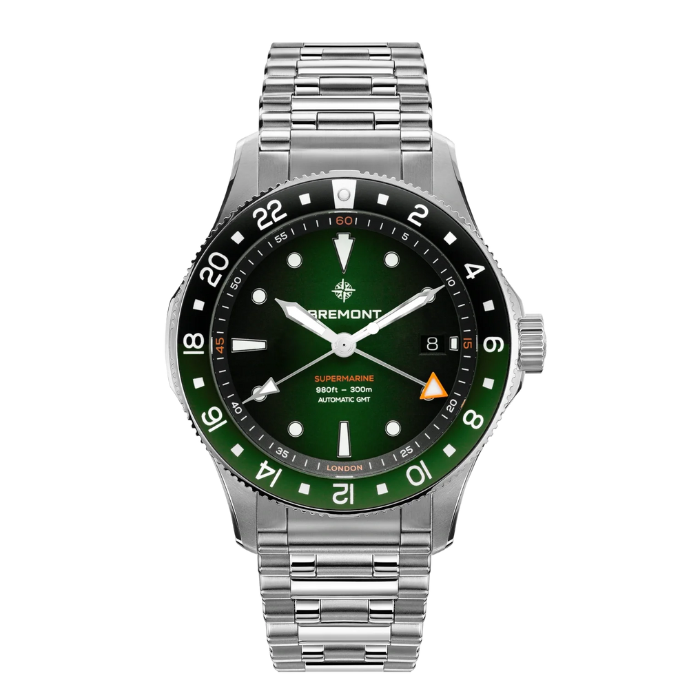 Bremont Watch Company Watches | Mens | Supermarine Supermarine 300M GMT, Tundra Green, Bracelet