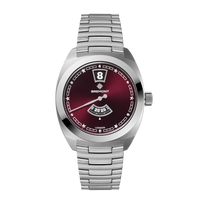 Terra Nova 35mm Jumping Hour Burgundy Bracelet