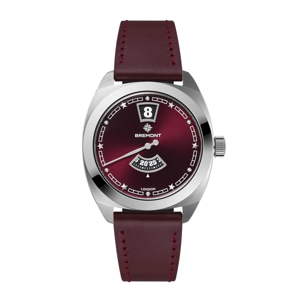 Terra Nova 35mm Jumping Hour Burgundy Leather Strap – Bremont