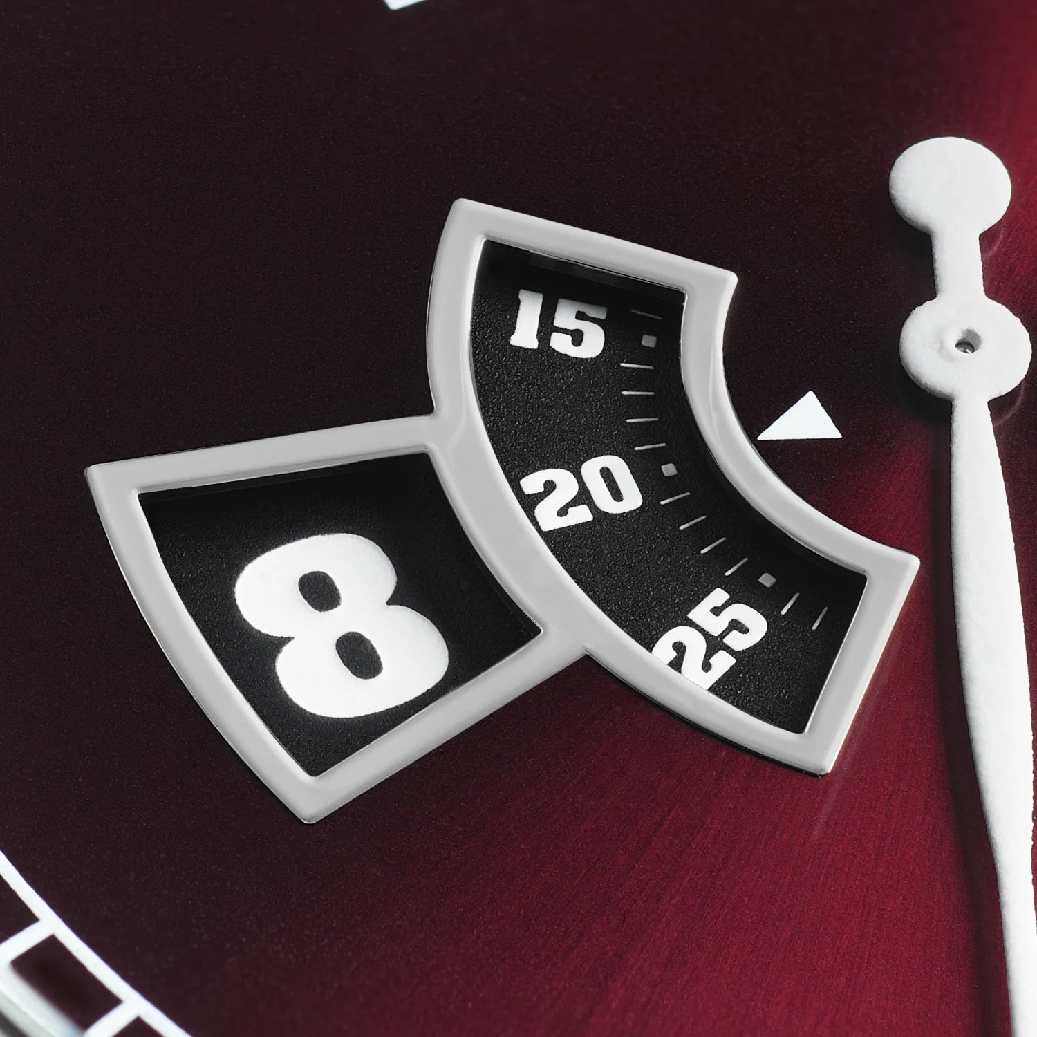 Terra Nova 40.5mm Jumping Hour Burgundy Bracelet