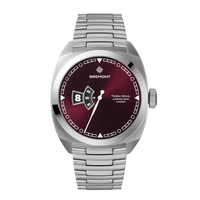 Terra Nova 40.5mm Jumping Hour Burgundy Bracelet