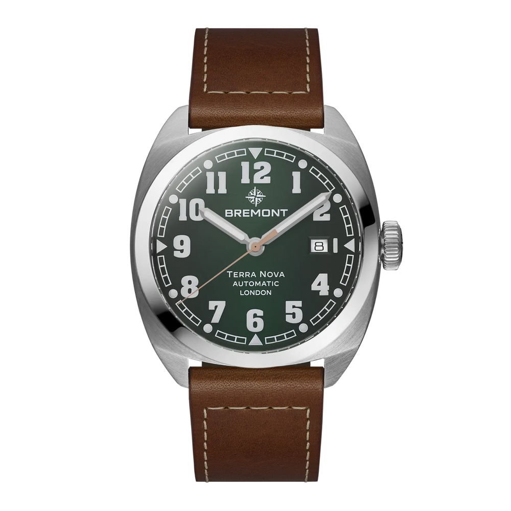 Bremont Watch Company Watches | Mens | Terra Nova Terra Nova 40.5 Date [Green Dial, Leather]