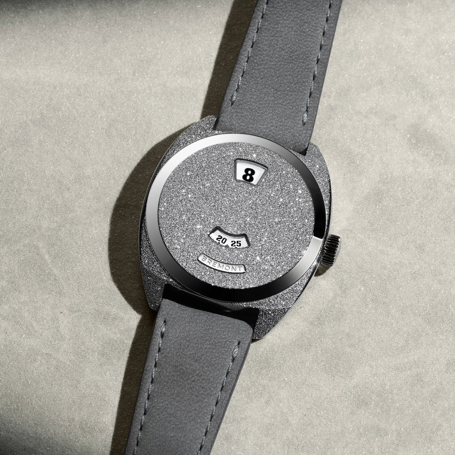 Terra Nova 35mm Jumping Hour Frosted Leather Strap
