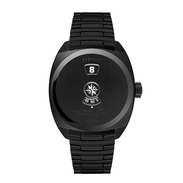 Terra Nova 38 Jumping Hour, Stealth Black DLC, Bracelet – Bremont