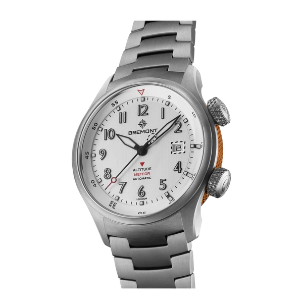 Altitude MB Meteor Orange, Silver Dial, Orange Barrel, Titanium