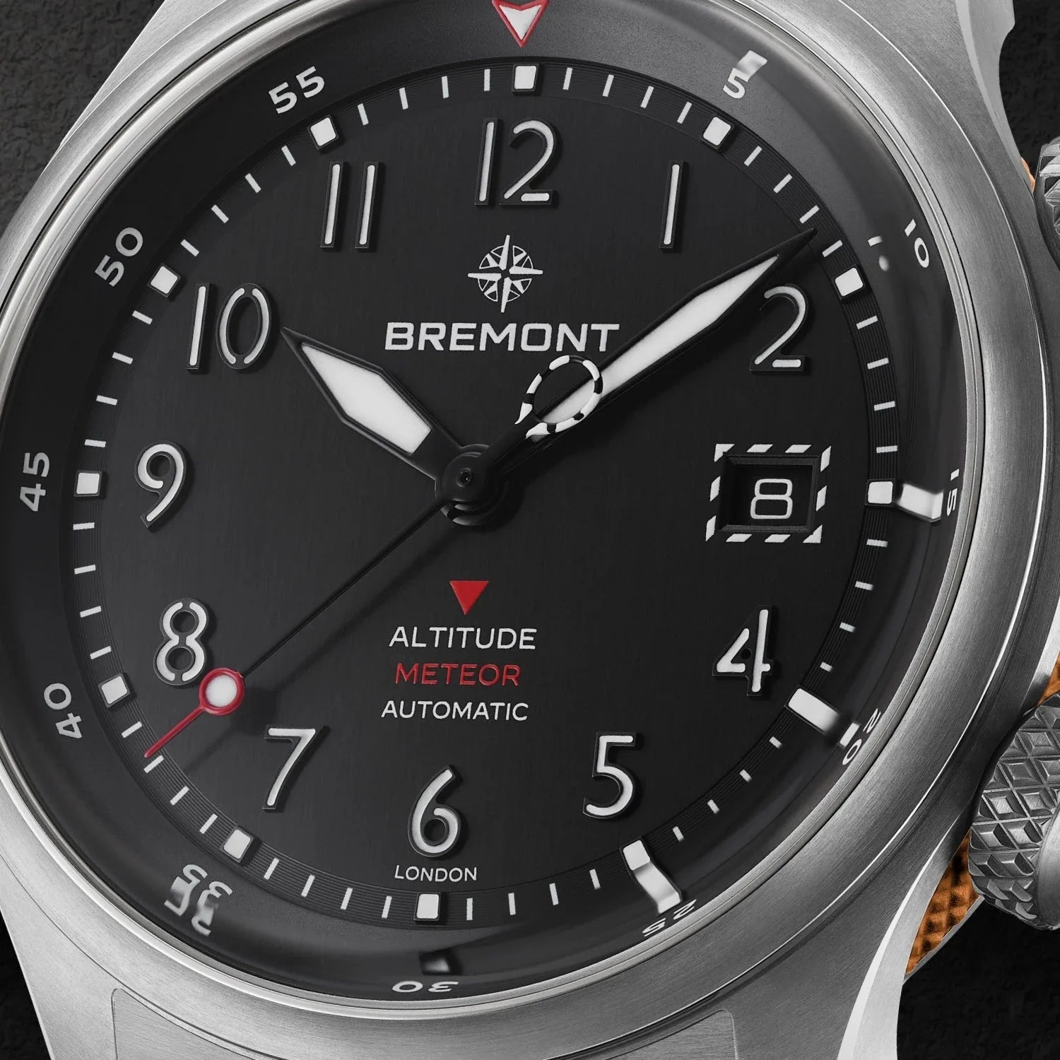Bremont Watch Company Watches | Mens | Altitude Altitude MB Meteor Orange - Black Titanium on Leather