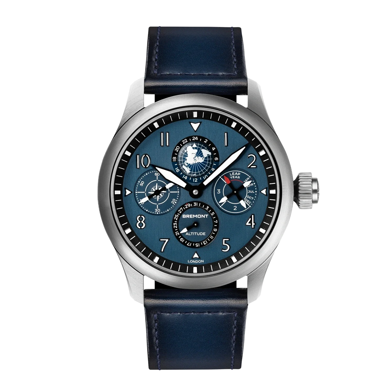 Altitude Perpetual Calendar GMT, Titanium Bracelet & Leather Strap ...