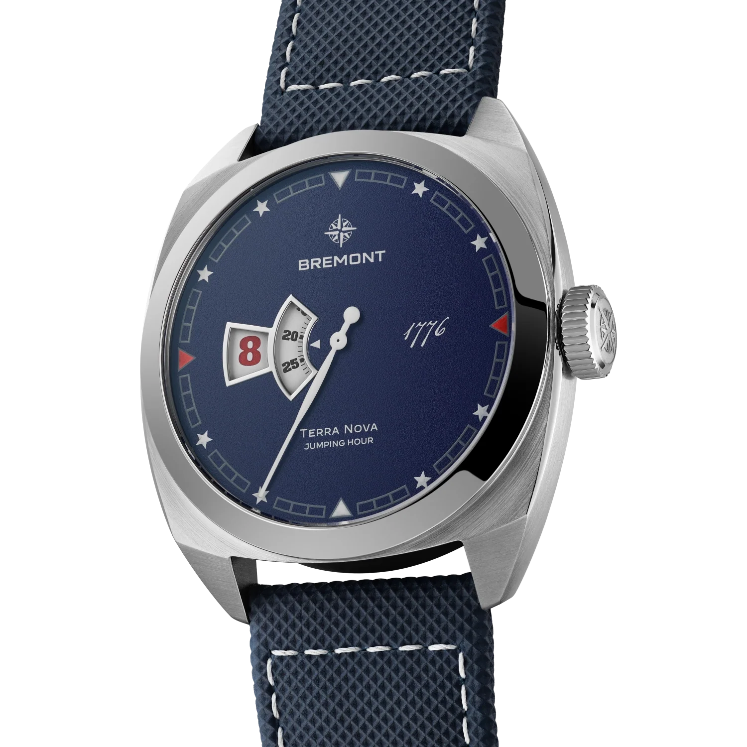 Bremont Watch Company Watches | Mens | Terra Nova Terra Nova 40.5mm Jumping Hour 1776 Leather Strap