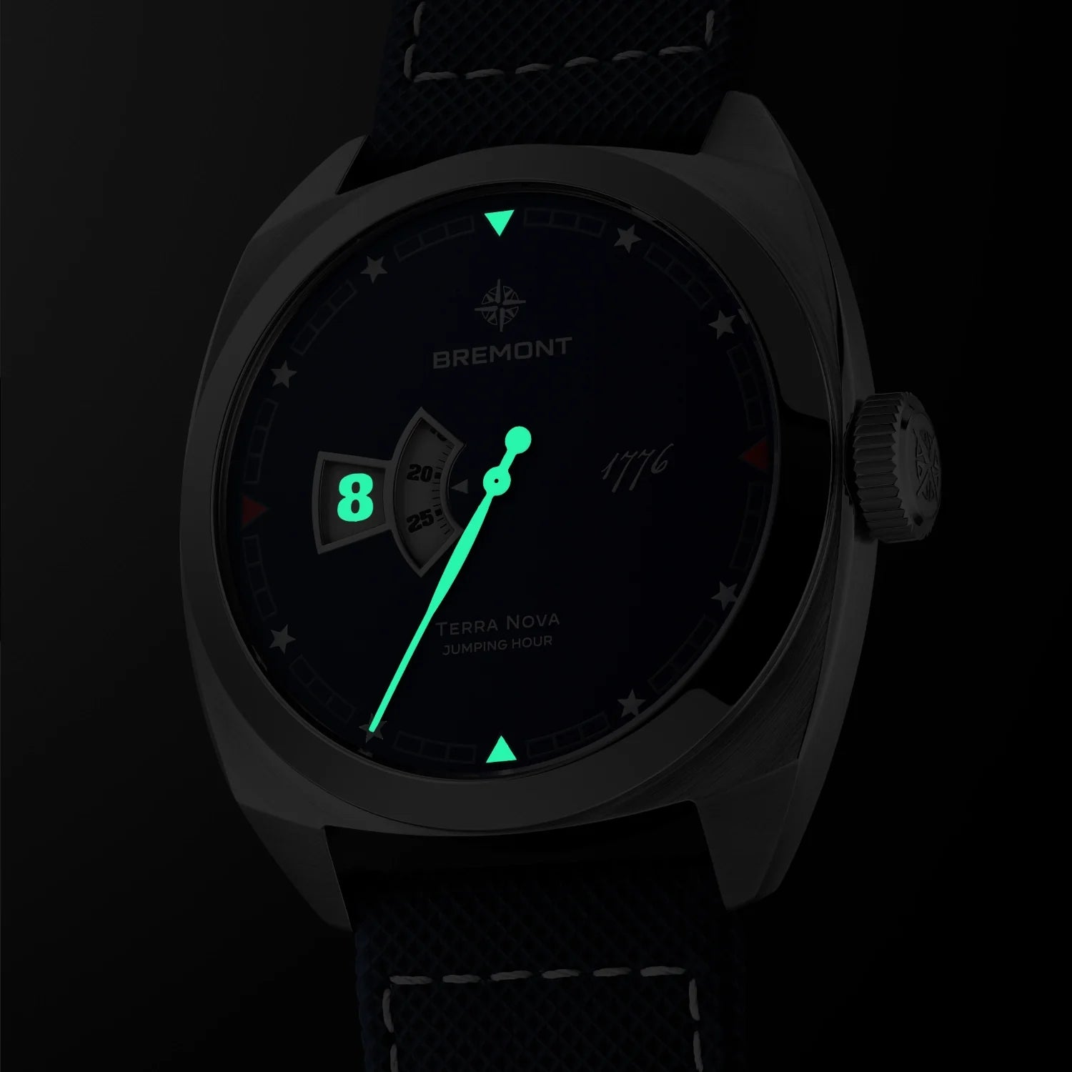 Bremont Watch Company Watches | Mens | Terra Nova Terra Nova 40.5mm Jumping Hour 1776 Leather Strap