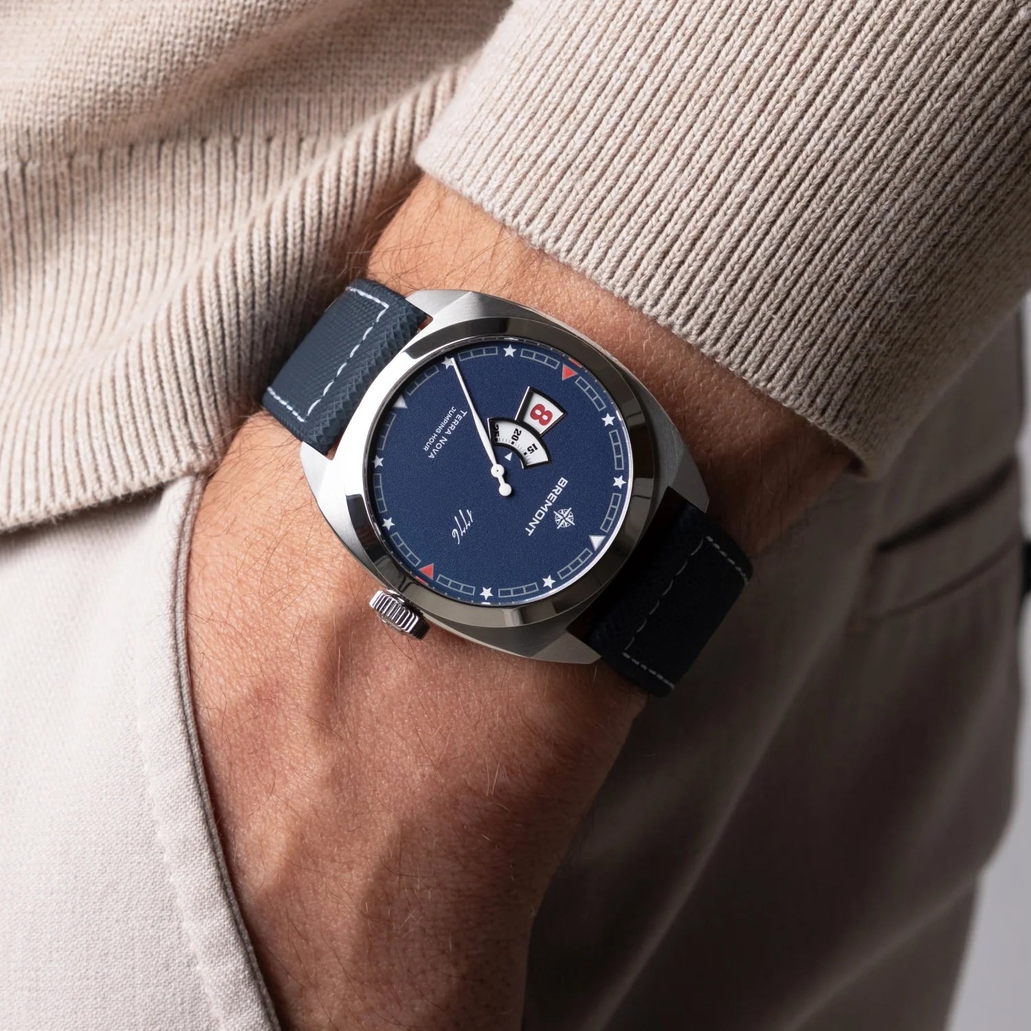Bremont Watch Company Watches | Mens | Terra Nova Terra Nova 40.5mm Jumping Hour 1776 Leather Strap