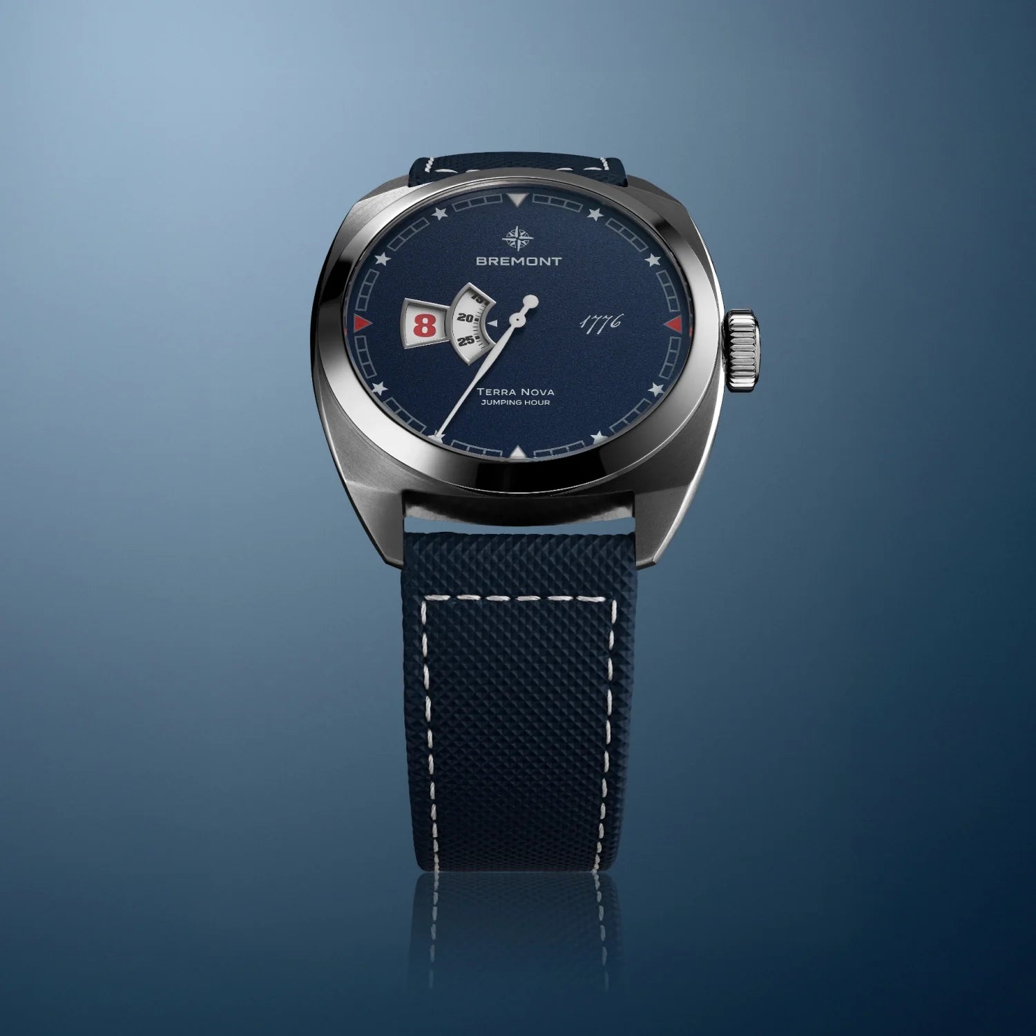 Bremont Watch Company Watches | Mens | Terra Nova Terra Nova 40.5mm Jumping Hour 1776 Leather Strap