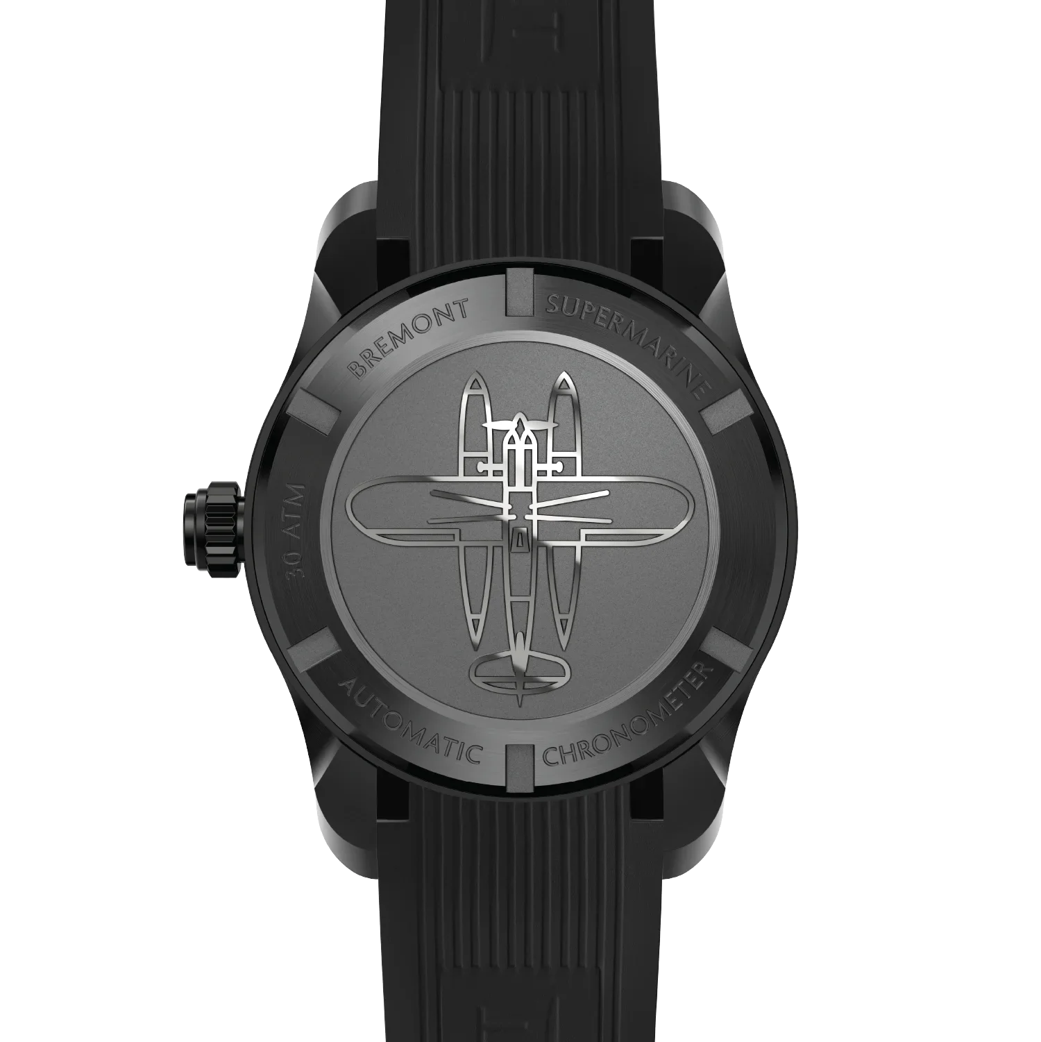 Bremont Watch Company Watches | Mens | Supermarine Regular length (15cm - 19cm wrist size) S302 (JET Rubber)