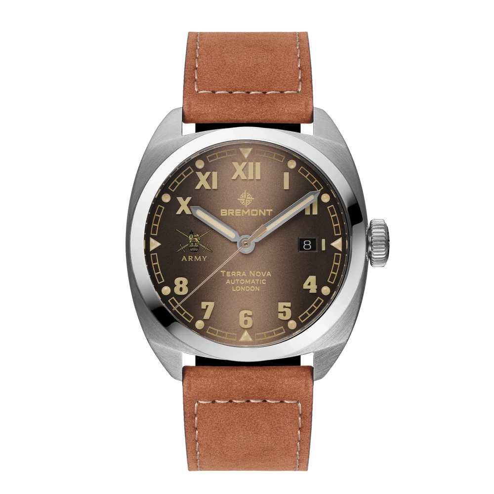 Bremont Watch Company Watches | Mens | HMAF HMAF Terra Nova 40.5mm Date Leather Strap