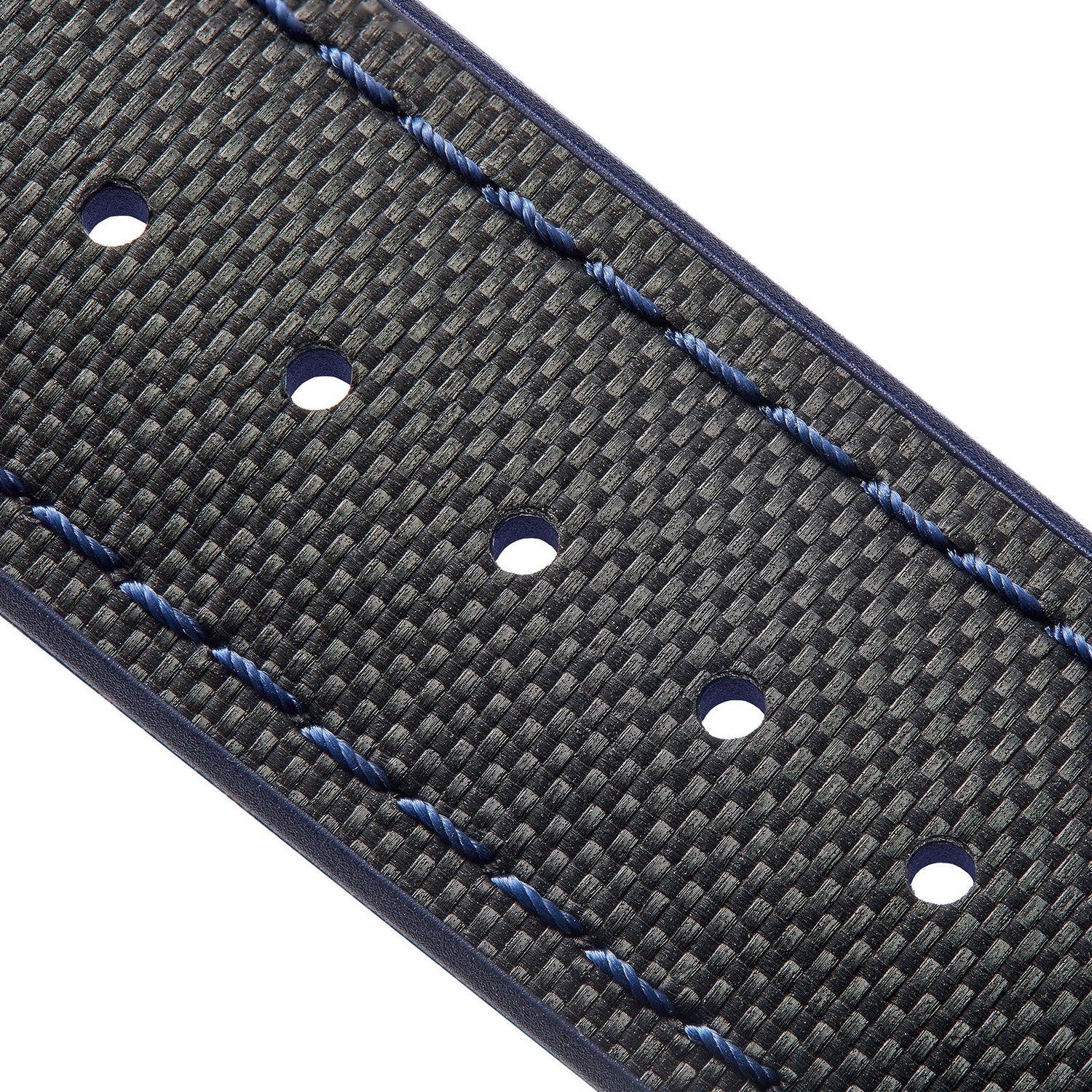 Martin Baker Chalgrove leather rubber black strap blue stitching embossed bremont logo