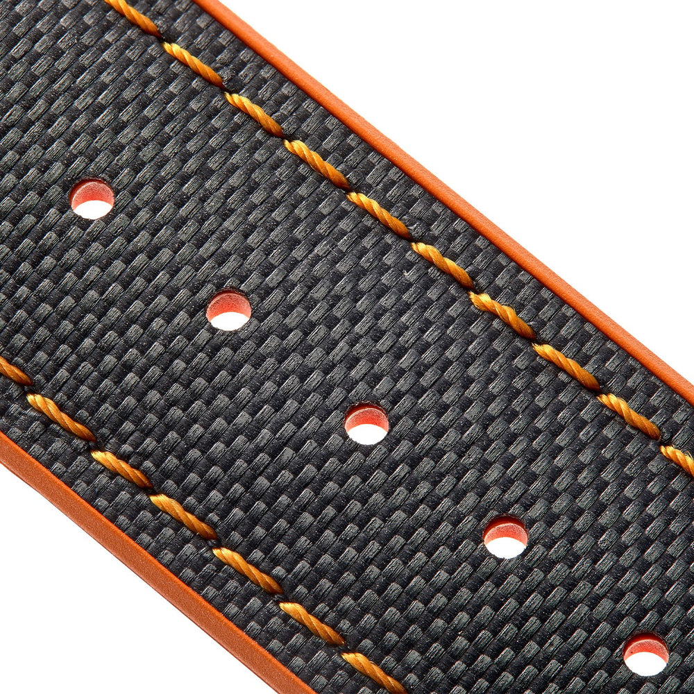 Martin Baker Chalgrove leather rubber black strap orange stitching embossed bremont logo