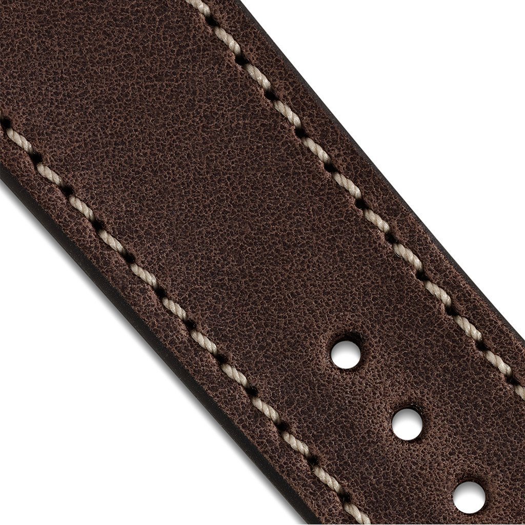 Bremont Chronometers Straps Mens Vintage Leather dark brown Strap Full Stitch