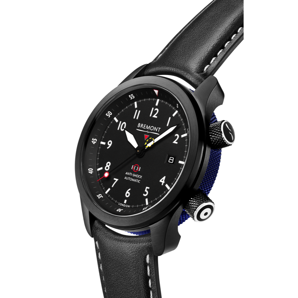 MBII Custom DLC, Black Dial with Blue Barrel & Closed Case Back