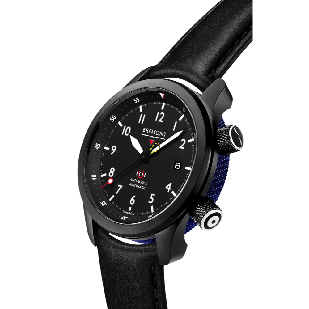 MBII Custom DLC, Black Dial with Blue Barrel & Open Case Back