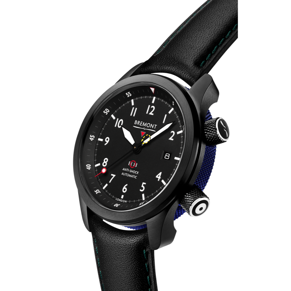 MBII Custom DLC, Black Dial with Blue Barrel & Closed Case Back