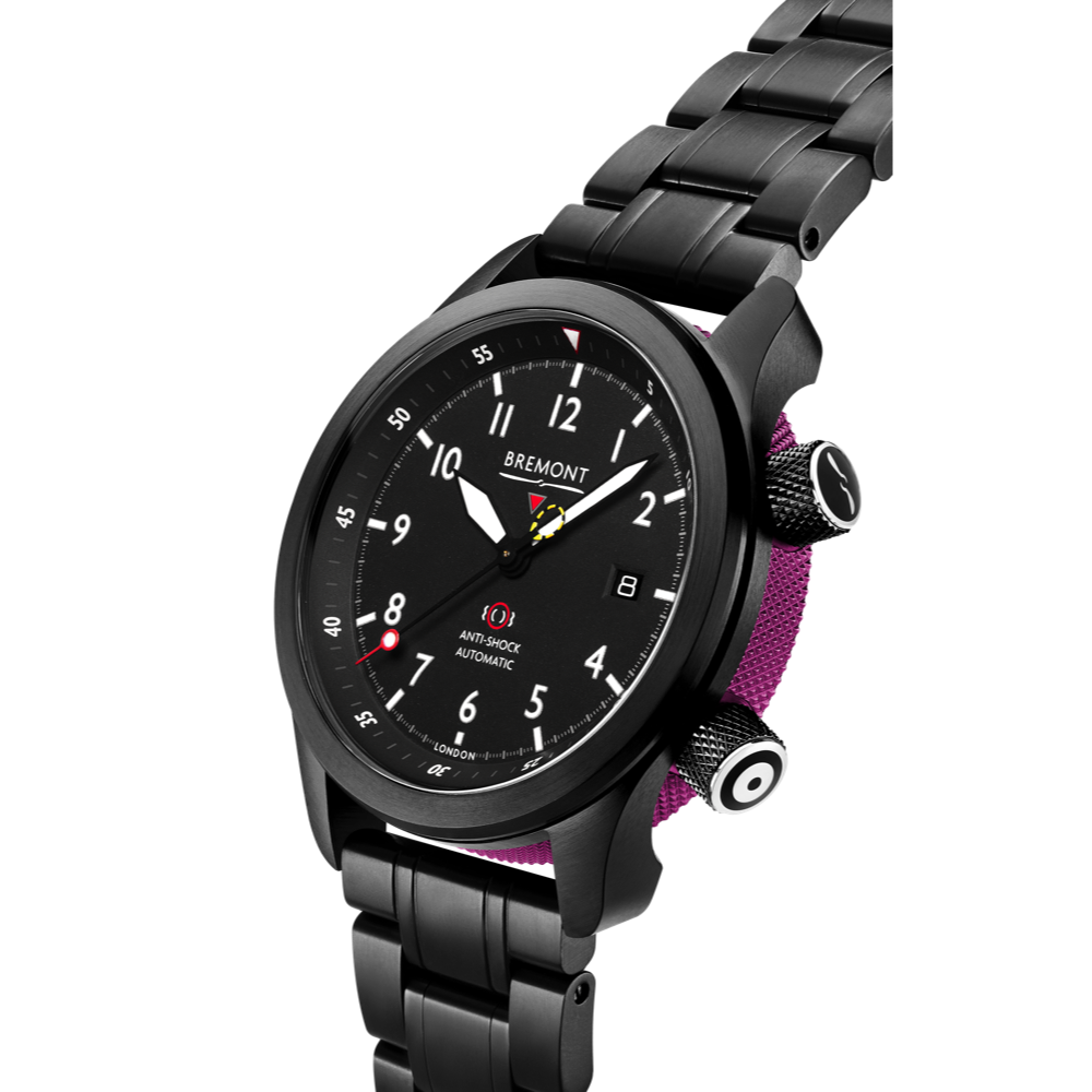 MBII Custom DLC, Black Dial with Purple Barrel & Open Case Back