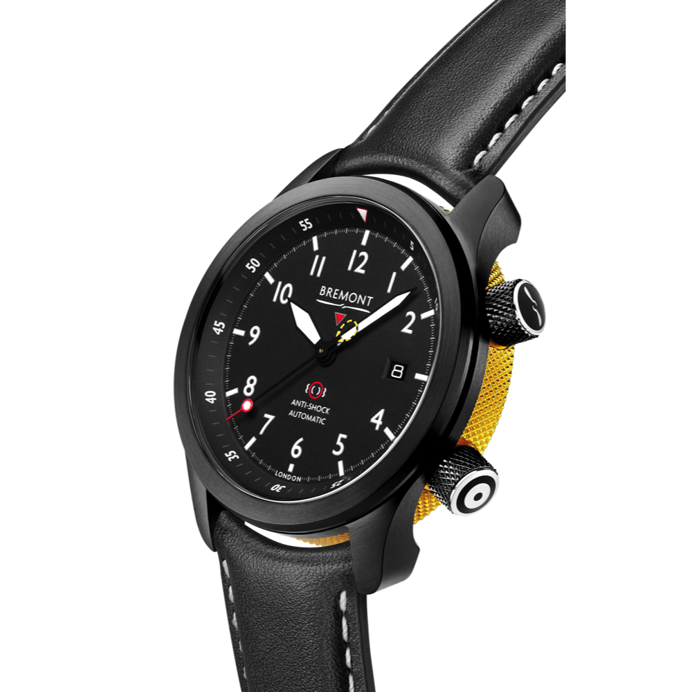 MBII Custom DLC, Black Dial with Yellow Barrel & Open Case Back