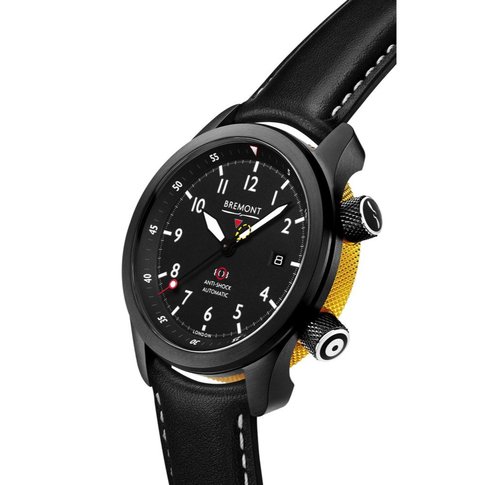 MBII Custom DLC, Black Dial with Yellow Barrel & Open Case Back